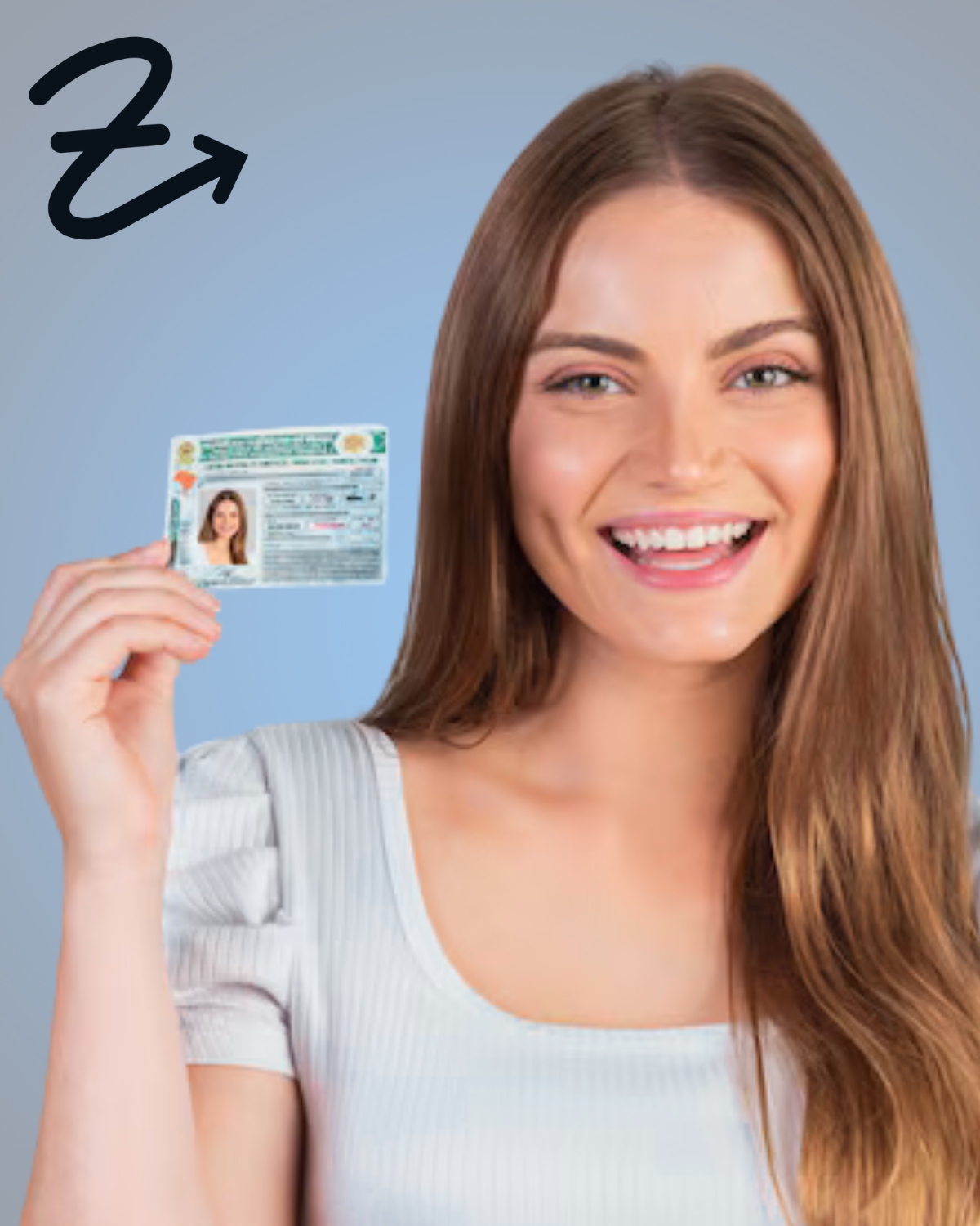 Cliente com CNH em mãos